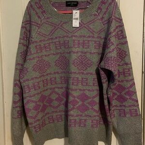 Lane Bryant Gray and Purple Women’s Sweater